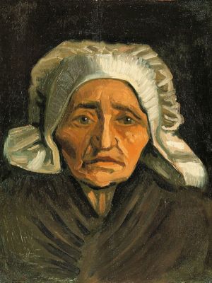 VG Head of an Old Peasant Woman with White Cap 1884 600