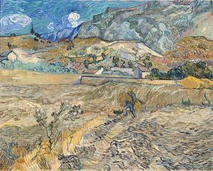 VG Landscape at Saint Remy Enclosed Field with Peasant 600 VG Landscape at Saint Remy Enclosed Field with Peasant 600